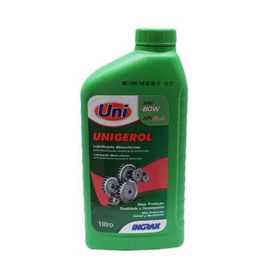 Óleo lubrificante monoviscoso unigerol sae 80w api gl-4 1L - Ingrax